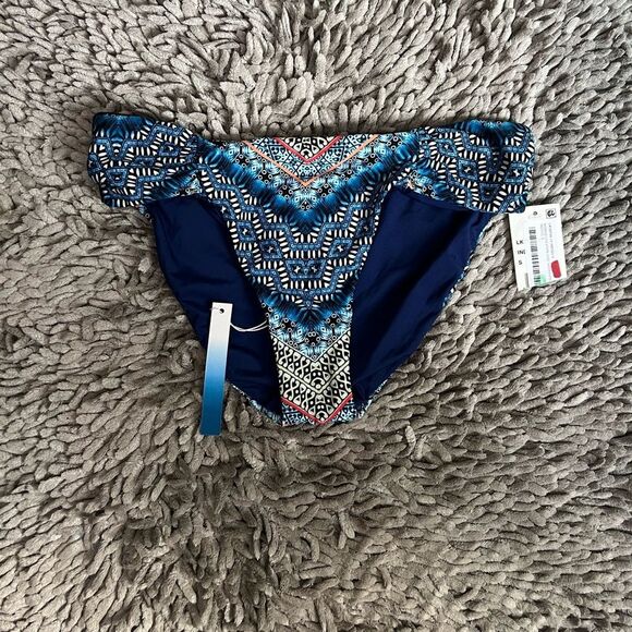 4/$25 Lucky Brand nomad chevron side sash hipster reversible bathing suit bottom - Picture 2 of 9